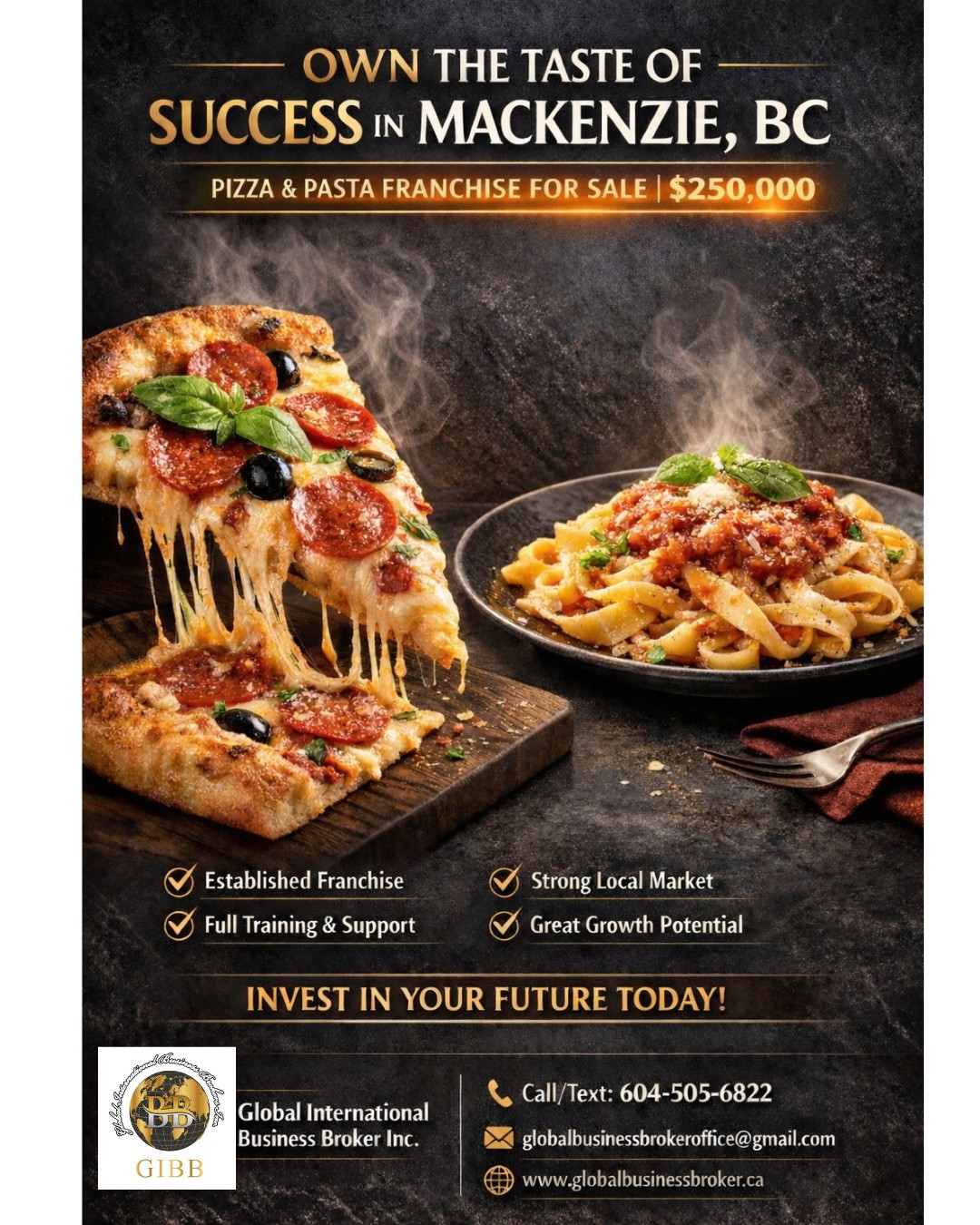 Branded Pizza & Pasta Franchise for sale
